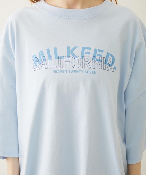 MILKFED.(ミルクフェド)の「【コラボ/ロゴ映え/ビッグシルエット】MILKFED.×CHAMPION LAYER LOGO BIG TEE(Tシャツ/カットソー・レディース・ブラック/ライトブルー/オートミール/ネイビー・ONE SIZE)」の15枚目の写真