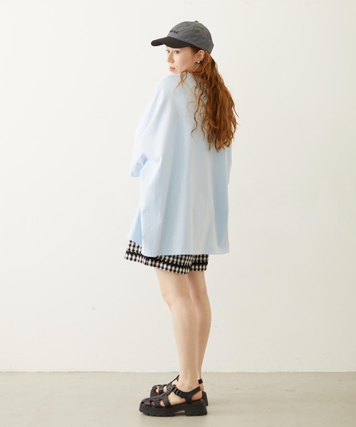 MILKFED.(ミルクフェド)の「【コラボ/ロゴ映え/ビッグシルエット】MILKFED.×CHAMPION LAYER LOGO BIG TEE(Tシャツ/カットソー・レディース・ブラック/ライトブルー/オートミール/ネイビー・ONE SIZE)」の12枚目の写真