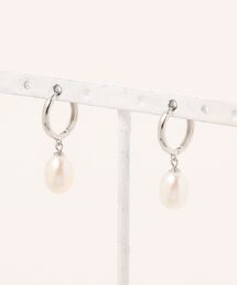 【MUSES】淡水パールフープピアス