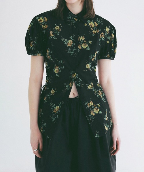 CLANE（クラネ）の「FLOWER SIDE HOLE SHIRTS（シャツ/ブラウス・レディース・ベージュ/ブラック・2/1）」の19枚目の写真