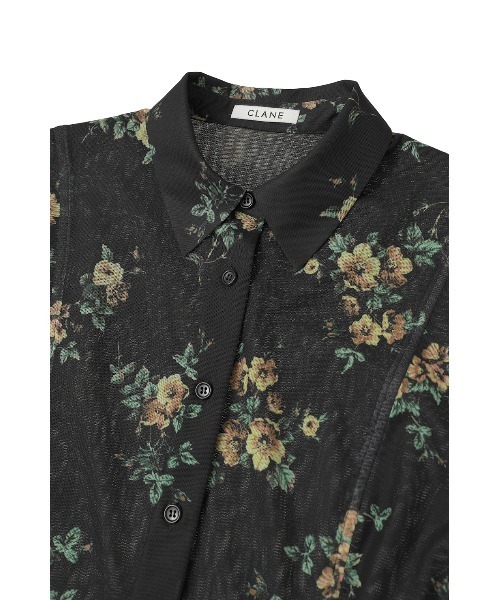 CLANE（クラネ）の「FLOWER SIDE HOLE SHIRTS（シャツ/ブラウス・レディース・ベージュ/ブラック・2/1）」の7枚目の写真
