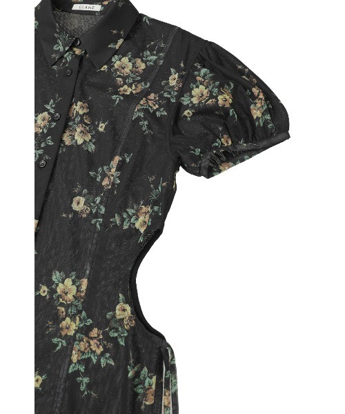 CLANE（クラネ）の「FLOWER SIDE HOLE SHIRTS（シャツ/ブラウス・レディース・ベージュ/ブラック・2/1）」の8枚目の写真