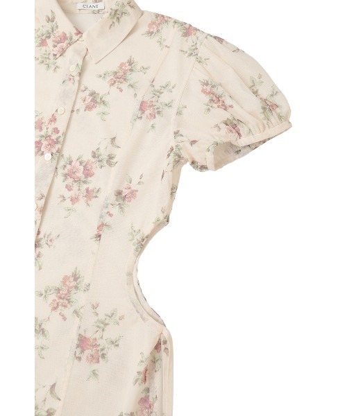 CLANE（クラネ）の「FLOWER SIDE HOLE SHIRTS（シャツ/ブラウス・レディース・ベージュ/ブラック・2/1）」の15枚目の写真