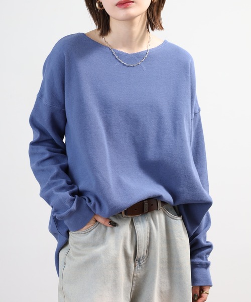 SO(エスオー)の「プルオーバー 長袖(Tシャツ/カットソー・レディース・ブルー・F)」の1枚目の写真