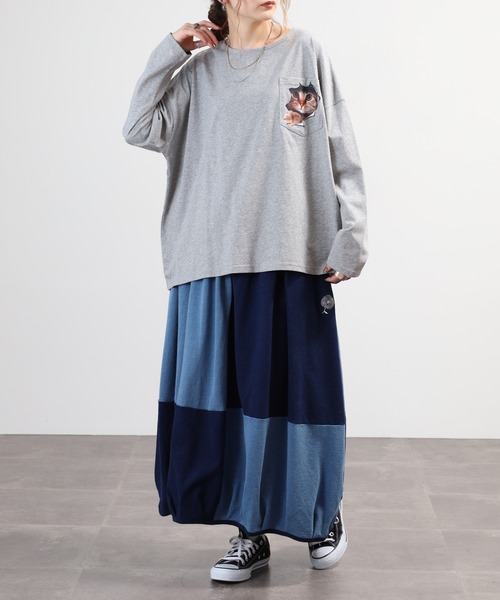 BARNDOOR(バーンドア)の「天竺アニマルポケロンT 26SS(Tシャツ/カットソー・レディース・グレー系1/ホワイト系1/グレー系2/ホワイト系2/ネイビー系1/ネイビー系2・FREE)」の7枚目の写真
