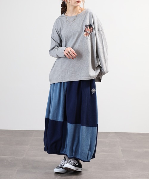 BARNDOOR(バーンドア)の「天竺アニマルポケロンT 26SS(Tシャツ/カットソー・レディース・グレー系1/ホワイト系1/グレー系2/ホワイト系2/ネイビー系1/ネイビー系2・FREE)」の11枚目の写真