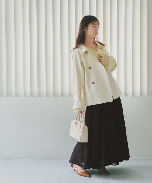 COHINA（コヒナ）の「2wayレースぺプラムトップス 【低身長・小柄女性】（ニット/セーター・レディース・イエロー/ネイビー/ホワイト・ONE SIZE）」の15枚目の写真