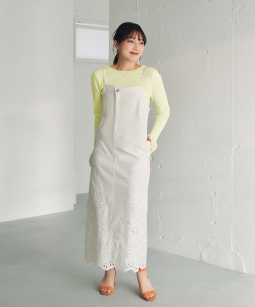 COHINA（コヒナ）の「2wayレースぺプラムトップス 【低身長・小柄女性】（ニット/セーター・レディース・イエロー/ネイビー/ホワイト・ONE SIZE）」の18枚目の写真