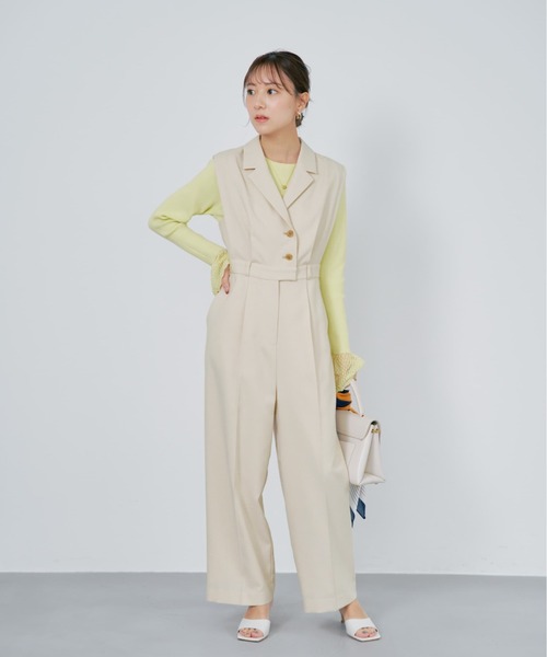COHINA（コヒナ）の「2wayレースぺプラムトップス 【低身長・小柄女性】（ニット/セーター・レディース・イエロー/ネイビー/ホワイト・ONE SIZE）」の22枚目の写真
