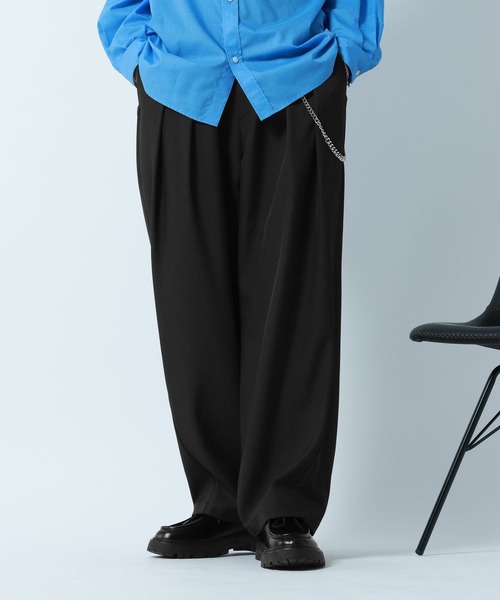 RAGEBLUE（レイジブルー）の「2Tuck Design Cocoon Easy Pants/コクーンイージーパンツ（スラックス・メンズ・キャメル/グレー系その他/ブラック/その他1・MEDIUM/LARGE）」の22枚目の写真