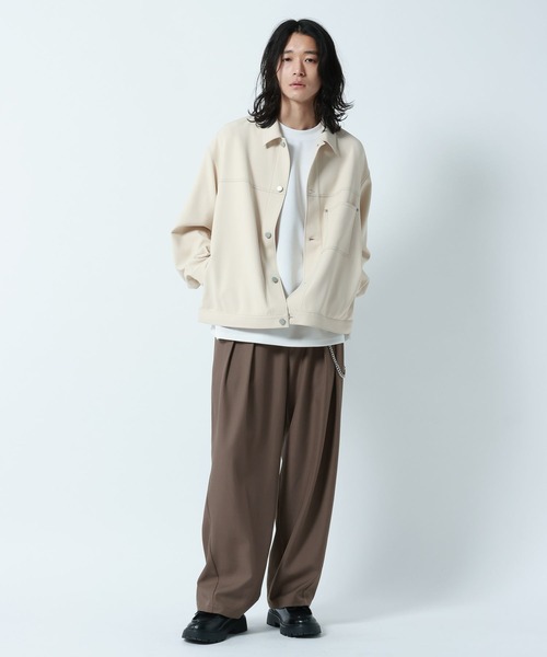 RAGEBLUE（レイジブルー）の「2Tuck Design Cocoon Easy Pants/コクーンイージーパンツ（スラックス・メンズ・キャメル/グレー系その他/ブラック/その他1・MEDIUM/LARGE）」の5枚目の写真