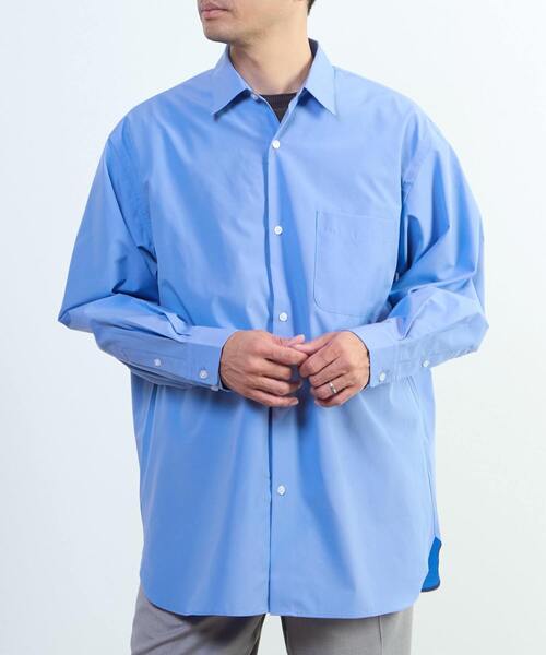 MASTER FRAME(マスターフレーム )の「【MASTER FRAME/マスターフレーム】ワイドレギュラーシャツ(シャツ/ブラウス・メンズ・ホワイト/サックスブルー・3/4/2)」の20枚目の写真