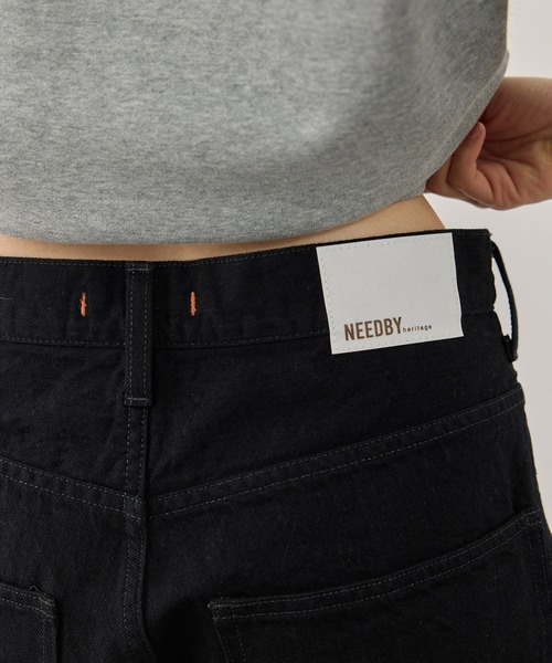 NEEDBY heritage(ニードバイヘリテージ)の「【NEEDBY for ADAM ET ROPE'】別注 RILLEY(デニムパンツ・レディース・ブラック/オフホワイト・2/1)」の14枚目の写真