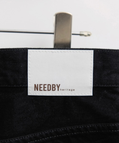 NEEDBY heritage(ニードバイヘリテージ)の「【NEEDBY for ADAM ET ROPE'】別注 RILLEY(デニムパンツ・レディース・ブラック/オフホワイト・2/1)」の5枚目の写真