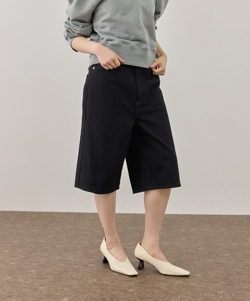 NEEDBY heritage(ニードバイヘリテージ)の「【NEEDBY for ADAM ET ROPE'】別注 RILLEY(デニムパンツ・レディース・ブラック/オフホワイト・2/1)」の5枚目の写真