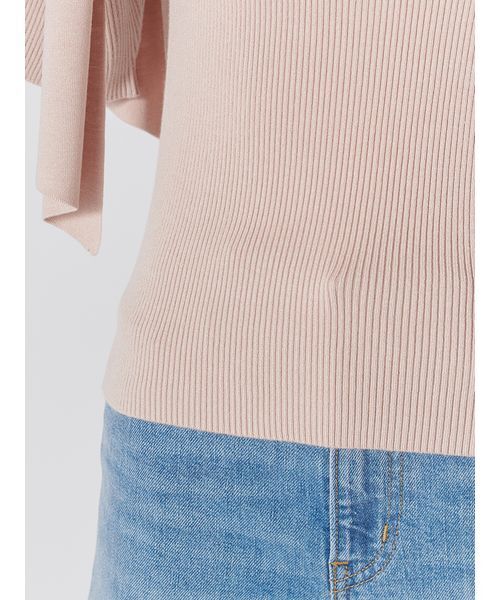 SNIDEL（スナイデル）の「リボンショルダーニットプルオーバー（ニット/セーター・レディース・ピンクベージュ/ブラック/アイボリー・F）」の10枚目の写真
