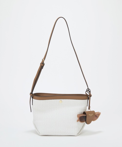 Breath TOPKAPI(ブレストプカピ)の「【Breath TOPKAPI】サングラスホルダー付き レザーコンビ カゴ ショルダーバッグ(ショルダーバッグ・レディース・ブラック/ホワイト/ベージュ・FREE)」の17枚目の写真