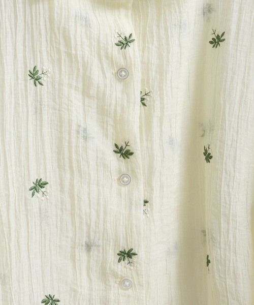 RAGEBLUE（レイジブルー）の「フラワーシシュウシアーシャツ/セットアップ対応（シャツ/ブラウス・レディース・ブラック/ホワイト・FREE）」の21枚目の写真