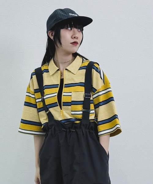 niko and...（ニコアンド）の「[MODE NORM CORE] ミリタリドロストナロージャンスカ（ジャンパースカート・レディース・キャメル/カーキ/ブラック・MEDIUM/LARGE）」の19枚目の写真