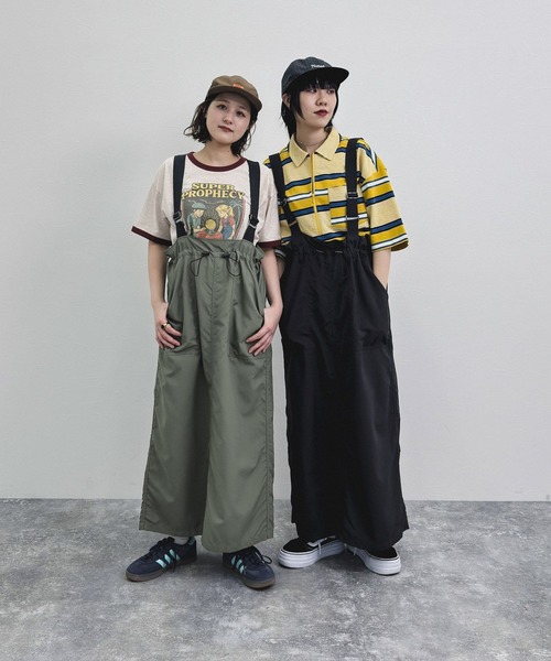 niko and...（ニコアンド）の「[MODE NORM CORE] ミリタリドロストナロージャンスカ（ジャンパースカート・レディース・キャメル/カーキ/ブラック・MEDIUM/LARGE）」の22枚目の写真