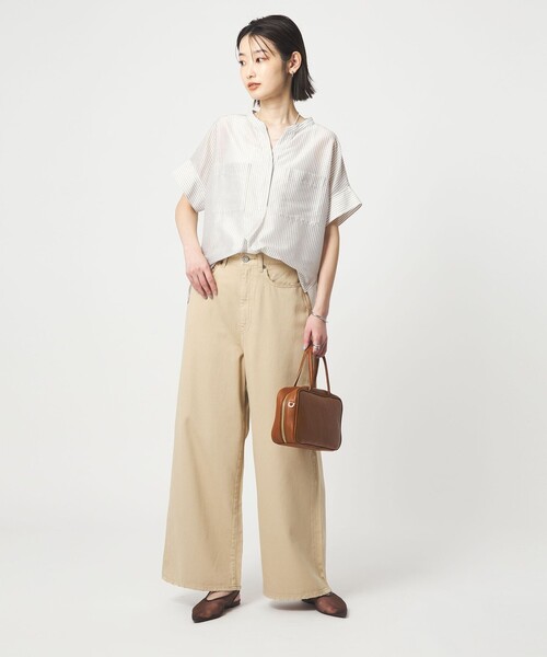 green label relaxing（グリーンレーベルリラクシング）の「カールマイヤー ポケット ショートスリーブ ブラウス マシンウォッシャブル 通気性（シャツ/ブラウス・レディース・その他1/ネイビー/コバルトブルー/レッド・FREE）」の21枚目の写真