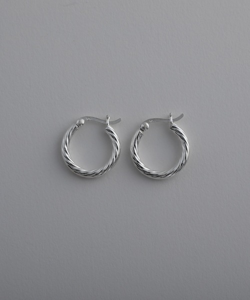 silver925】Twisted Hoop Pierce / ツイストフープピアス（ピアス（両