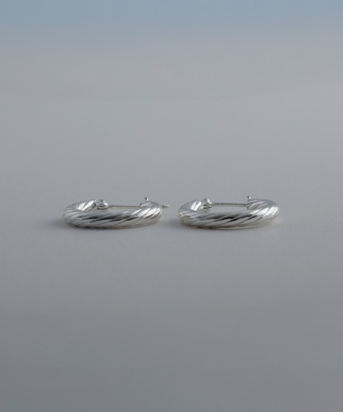 silver925】Twisted Hoop Pierce / ツイストフープピアス（ピアス（両