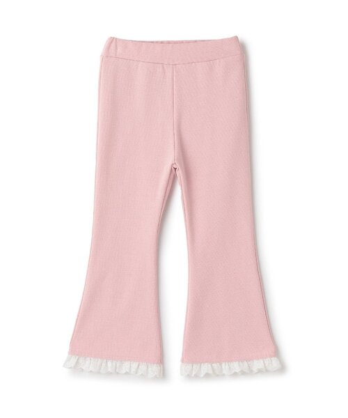 Lycee mine(リセマイン)の「【ともパン】【防汚・速乾】裾チェリーレースフレアパンツ【子供服】【キッズ】【女の子】(その他パンツ・キッズ・ブラック/シルバーグレー/ライラック/アイボリー/ベビーピンク/エメラルド/サックスブルー・140cm/110cm/120cm/130cm/90cm/100cm)」の9枚目の写真