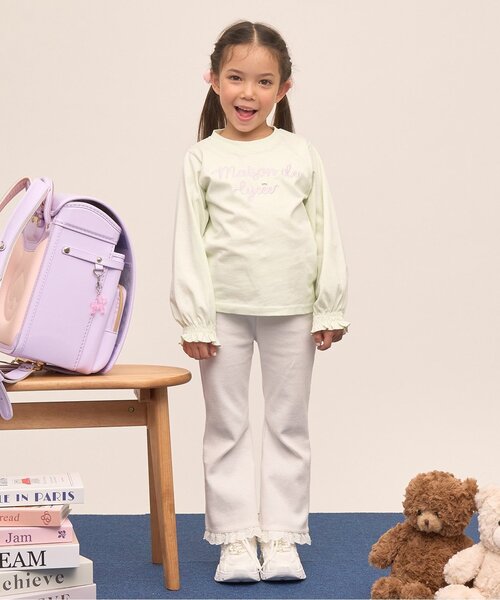 Lycee mine(リセマイン)の「【ともパン】【防汚・速乾】裾チェリーレースフレアパンツ【子供服】【キッズ】【女の子】(その他パンツ・キッズ・ブラック/シルバーグレー/ライラック/アイボリー/ベビーピンク/エメラルド/サックスブルー・140cm/110cm/120cm/130cm/90cm/100cm)」の21枚目の写真