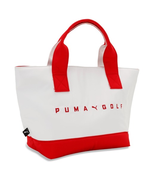 【  GOLF】トートバッグ ホワイト/レッド PUMA プーマ ユニセックス ゴルフ SC ラウンド トートバック 10L