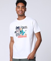 トロピカル アートワーク ピマコットンTシャツ