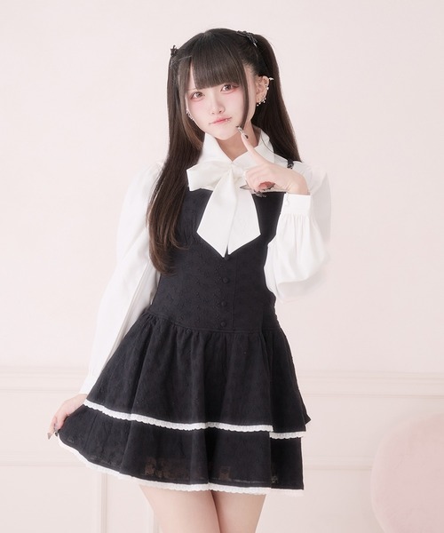 Pal elfy（パルエルフィー）の「コットンレースコルセットフリルキャミ