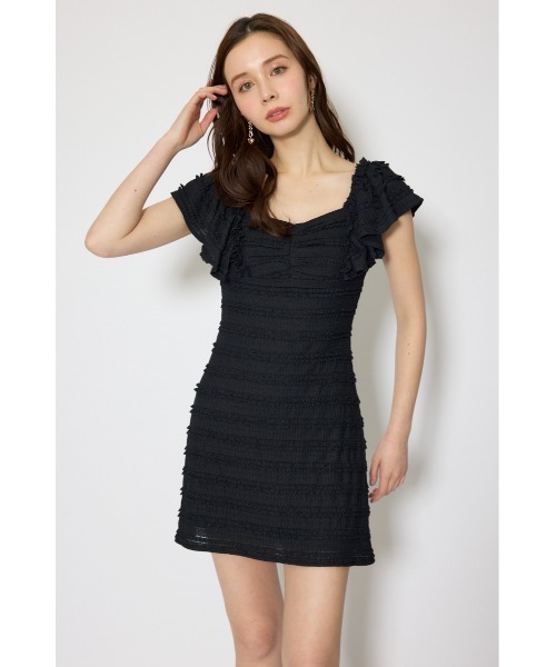 rienda(リエンダ)の「ショルダーフリルカットミニワンピース 春服 夏服(ワンピース・レディース・ブラック/ライトブルー/ホワイト・SMALL/MEDIUM)」の18枚目の写真