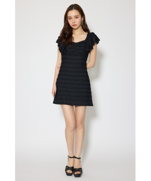 rienda(リエンダ)の「ショルダーフリルカットミニワンピース 春服 夏服(ワンピース・レディース・ブラック/ライトブルー/ホワイト・SMALL/MEDIUM)」の19枚目の写真
