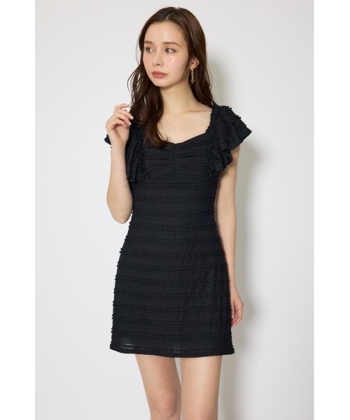 rienda(リエンダ)の「ショルダーフリルカットミニワンピース 春服 夏服(ワンピース・レディース・ブラック/ライトブルー/ホワイト・SMALL/MEDIUM)」の21枚目の写真