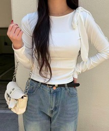 Airy Ribbon Tie Top