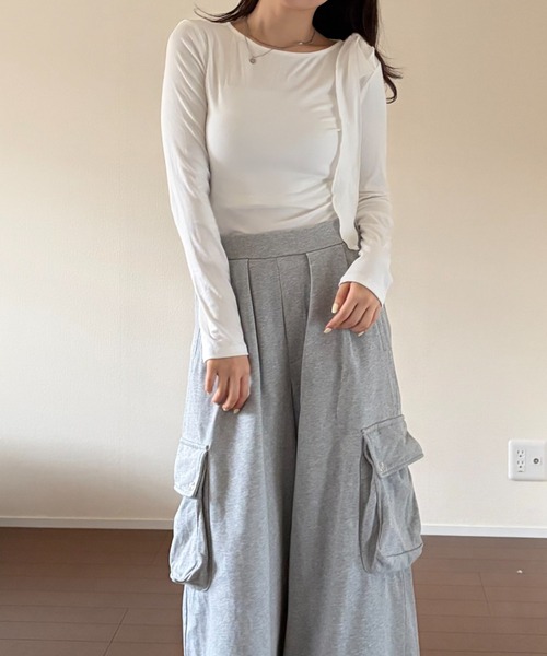 mebole(メボレ)の「Airy Ribbon Tie Top(Tシャツ/カットソー・レディース・ホワイト・FREE)」の7枚目の写真