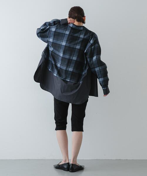 SENSE OF PLACE by URBAN RESEARCH(センスオブプレイスバイアーバンリサーチ)の「シアーチェックレイヤードシャツ(シャツ/ブラウス・レディース・ブラック系その他/ブルー系その他・ONE)」の9枚目の写真
