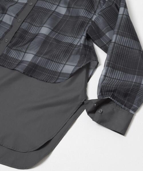 SENSE OF PLACE by URBAN RESEARCH(センスオブプレイスバイアーバンリサーチ)の「シアーチェックレイヤードシャツ(シャツ/ブラウス・レディース・ブラック系その他/ブルー系その他・ONE)」の11枚目の写真