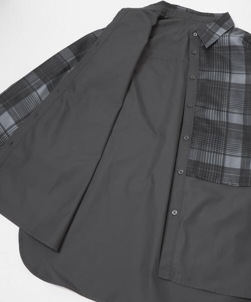 SENSE OF PLACE by URBAN RESEARCH(センスオブプレイスバイアーバンリサーチ)の「シアーチェックレイヤードシャツ(シャツ/ブラウス・レディース・ブラック系その他/ブルー系その他・ONE)」の12枚目の写真
