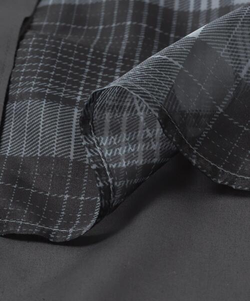 SENSE OF PLACE by URBAN RESEARCH(センスオブプレイスバイアーバンリサーチ)の「シアーチェックレイヤードシャツ(シャツ/ブラウス・レディース・ブラック系その他/ブルー系その他・ONE)」の15枚目の写真