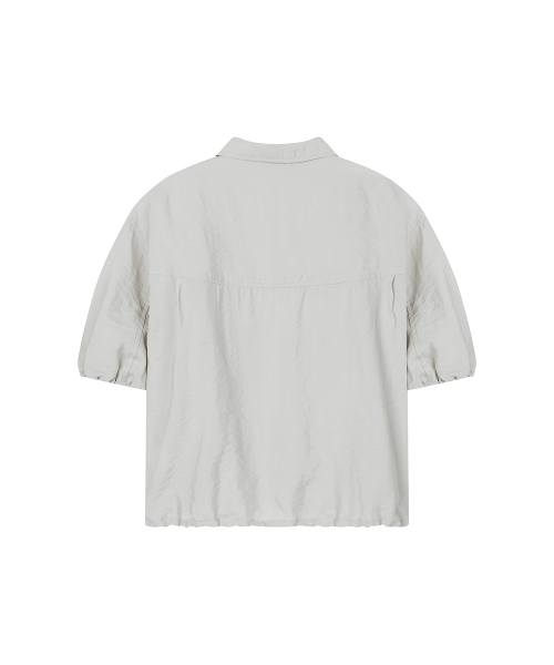 MIDNLOW(ミッドアンドロー)の「Short Sleeve Zip-up Shirts(Grey)(シャツ/ブラウス・レディース・その他・FREE)」の5枚目の写真