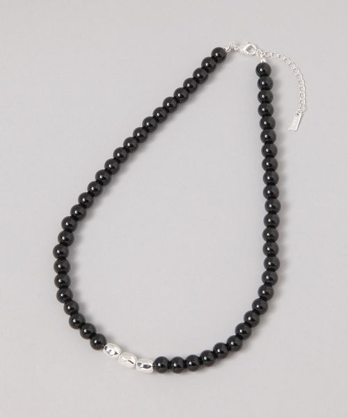 JEANASIS(ジーナシス)の「ガラスビーズネックレス/660080(ネックレス・レディース・ブラック/グリーン/ホワイト・FREE)」の4枚目の写真