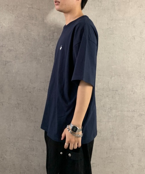BEVERLY HILLS POLO CLUB(ビバリーヒルズポロクラブ)の「【BEVERLY HILLS POLO CLUB】ワンポイント刺繍Tシャツ 無地/ボーダー(Tシャツ/カットソー・メンズ・ブラック系その他/ホワイト系その他/チャコール/オフホワイト/ネイビー/ブラック・M/L)」の22枚目の写真