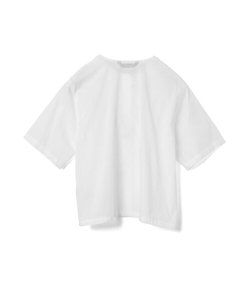 mizuiroind（ミズイロインド）の「mizuiro ind フリルデザインクルーネックシャツ（シャツ/ブラウス・レディース・オフホワイト/ブラック/ベージュ/ブルー/チャコールグレー・FREE）」の6枚目の写真