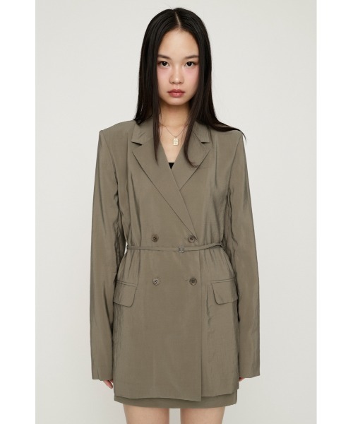 SLY(スライ)の「SUMMER BELTED TAILOR JK サマーベルテッドテーラージャケット 春服 夏服(テーラードジャケット・レディース・ネイビー/カーキ・FREE)」の5枚目の写真
