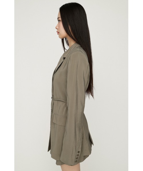 SLY(スライ)の「SUMMER BELTED TAILOR JK サマーベルテッドテーラージャケット 春服 夏服(テーラードジャケット・レディース・ネイビー/カーキ・FREE)」の6枚目の写真