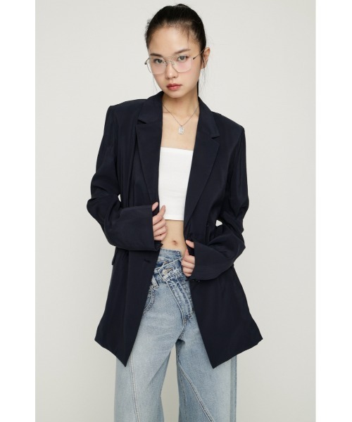 SLY(スライ)の「SUMMER BELTED TAILOR JK サマーベルテッドテーラージャケット 春服 夏服(テーラードジャケット・レディース・ネイビー/カーキ・FREE)」の11枚目の写真