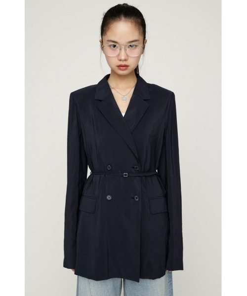 SLY(スライ)の「SUMMER BELTED TAILOR JK サマーベルテッドテーラージャケット 春服 夏服(テーラードジャケット・レディース・ネイビー/カーキ・FREE)」の12枚目の写真
