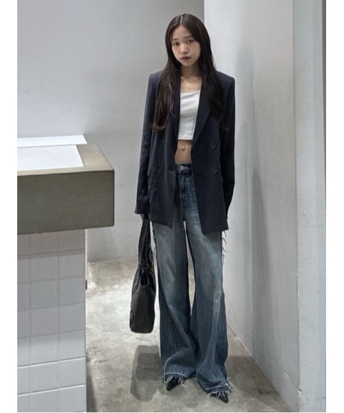 SLY(スライ)の「SUMMER BELTED TAILOR JK サマーベルテッドテーラージャケット 春服 夏服(テーラードジャケット・レディース・ネイビー/カーキ・FREE)」の20枚目の写真
